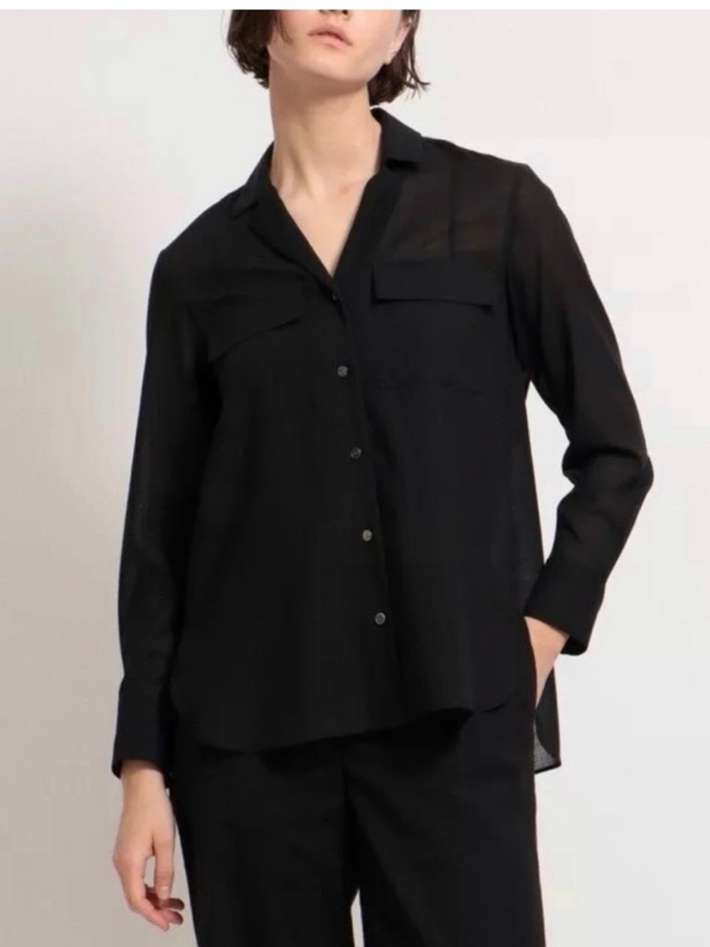Theory Notch shirt in black